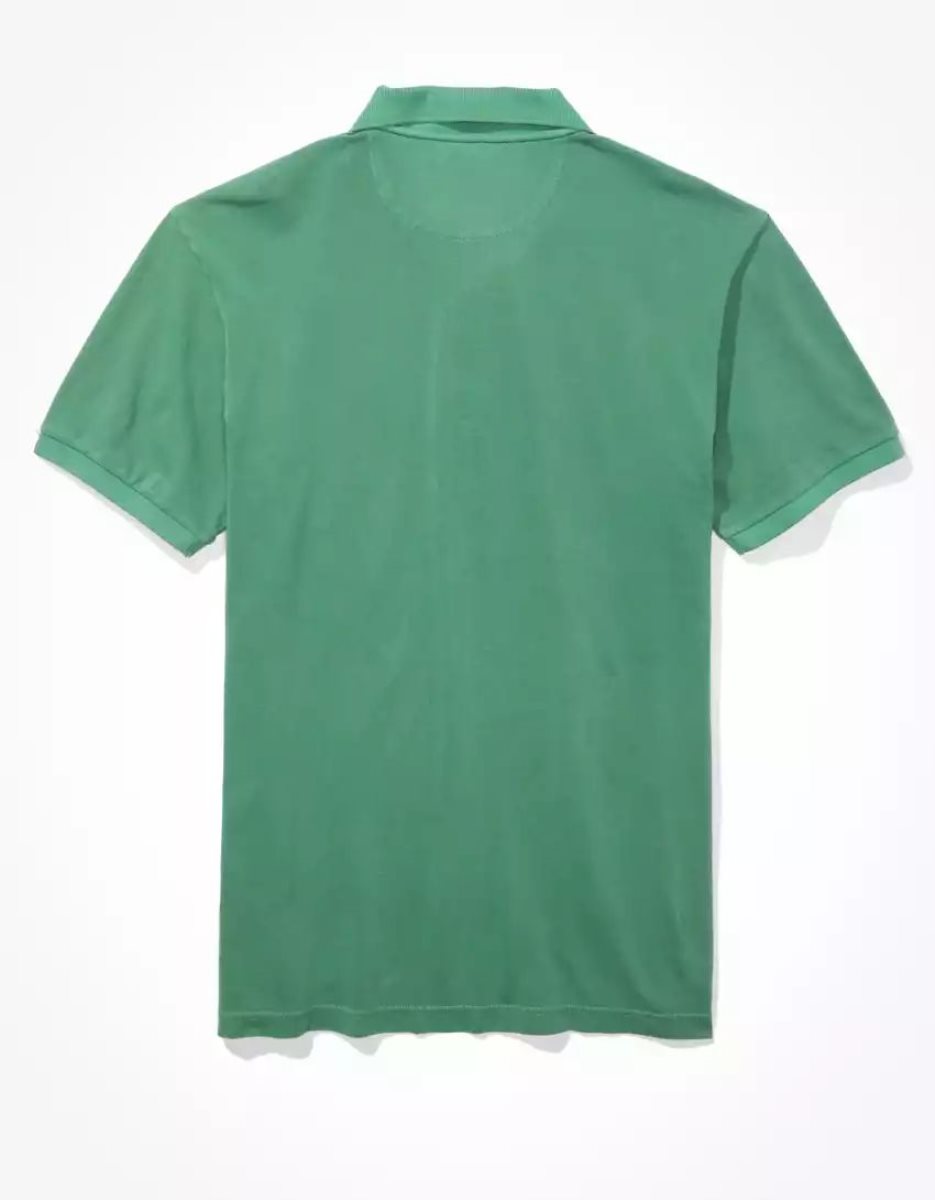 Polos American Eagle AE Super Soft Legend Pique Vert Homme | MNN-01855360